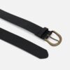 Burnished Buckle Jeans Belt (Black)