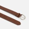 Burnished Buckle Jeans Belt (Brown)