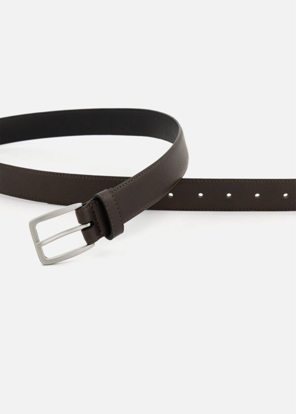 Faux Leather Chino Belt (Black)