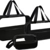 Minimalistic Toiletry/Cosmetic Travel Bag - 3 Piece Set(Black)