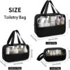 Minimalistic Toiletry/Cosmetic Travel Bag - 3 Piece Set(Black)