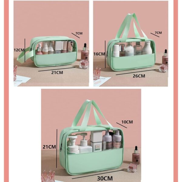 Minimalistic Toiletry/Cosmetic Travel Bag – 3 Piece Set(Turquoise)