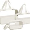 Minimalistic Toiletry/Cosmetic Travel Bag – 3 Piece Set(White)