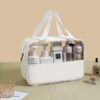 Minimalistic Toiletry/Cosmetic Travel Bag – 3 Piece Set(White)